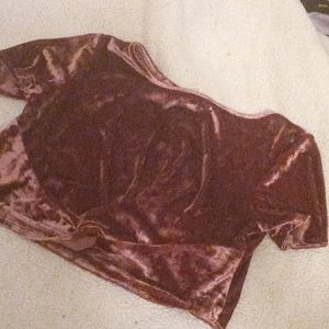 Medium pink soft crop top